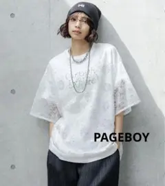 【PAGEBOY】レースレイヤードＴ　シルバー　Ｆ