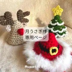 月うさぎ様専用ページ【クリスマスパーティーハット】サンタ　トナカイ　わんちゃん用