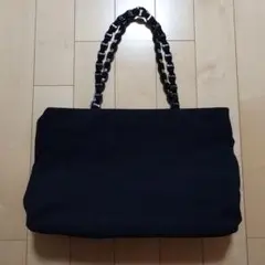 【Salvatore Ferragamo】ヴァラモチーフチェーントートバッグ/黒