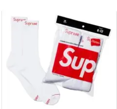 単品2足4枚入りSupreme / Hanes Crew