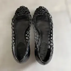 Cole Haan フラットシューズ ブラック 編み込み　23.5cm