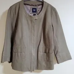 値下げ！GAP ノーカラー　レザージャケット