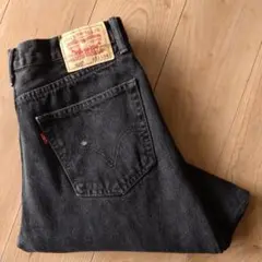 Levi's 505ブラックジーンズ/デニムパンツ古着/実寸W32L30/裾直有