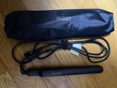 SALONIA ヘアアイロン ブラック 収納ケース付き