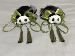 中華風　チャイナ風　お団子　髪飾り　アクセ タッセル付き