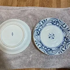 花月 染付 唐草 小皿 3枚セット 和食器 有田焼 波佐見焼