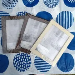 2L判　木製写真立て　アンティーク調　3つセット