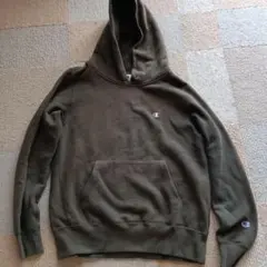 Champion オリーブ フード付きパーカー