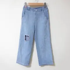 美品　アナップキッズ　ブルー　デニム　パンツ　130　■　C919