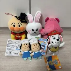 ぬいぐるみ5体+指人形1体セット