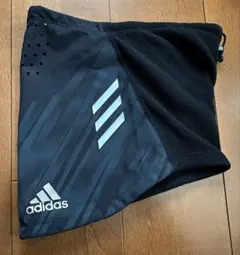 adidas フリース ネックウォーマー 黒×グレー 調整可