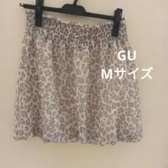 GUジーユー バルーンスカート ミニスカート レオパード ヒョウ柄Мポリエステルのサムネイル