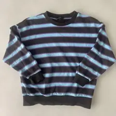 UNITED ARROWS ボーダー裏毛プルオーバー 140cmのサムネイル