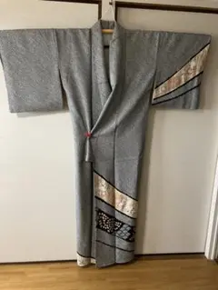 m*Y様 夏着物 浴衣 モノトーン バイカラー 本麻か綿麻のちぢみ 未使用品 残 夏着物 浴衣 モノトーン バイカラー 本麻か綿麻のちぢみ 未使用品 残布