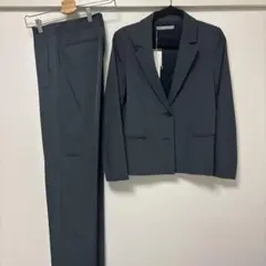 セオリーリュクス　グレー ブルーシングルボタン スーツセット