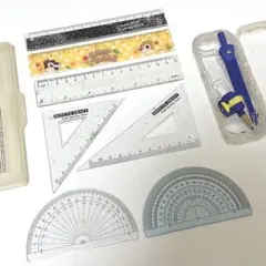 文房具セット 定規 コンパス 分度器 三角定規