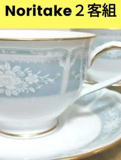 ノリタケ レースウッドゴールド ティー・コーヒーカップ＆ソーサー ペアセット