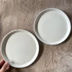 ◆美品◆ 飯高幸作 プレート 皿 白マット 2枚セット