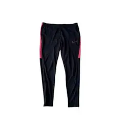 ナイキ DRI-FIT トラックパンツ 黒 ピンク M 裾ジップ ジャージ