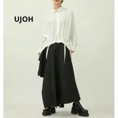 近年✨️UJOH ドローコードシャツ 白 綿 モード ドメブラ アシンメトリーのサムネイル