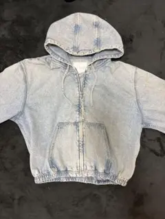 ZARA ジップフロントデニムフーディ