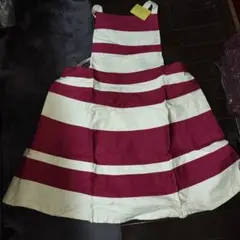 Sybilla　シビラ 赤と白のストライプエプロン