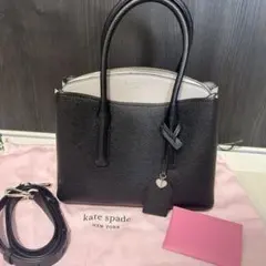 【限定値引!】kate spade バイカラー ハンドバッグ(ブラック,グレー)
