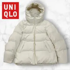 極美品 UNIQLO ユニクロ シームレスダウンパーカ ナチュラル