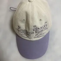 【韓国限定】ONGO キャップ 帽子 紫 刺繍