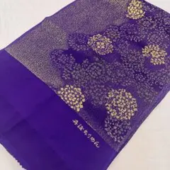 7837 帯揚げ　振袖用　成人式　丹後ちりめん　紫