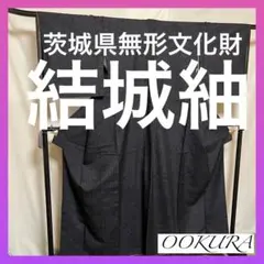 ☘️目玉品☘️【至宝品】●茨城県重要無形文化財●【結城紬】●草木染●高機織●紬●着物