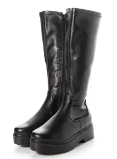 LoveHunter（ラブハンター） 厚底 ストレッチロングブーツ　ブラック