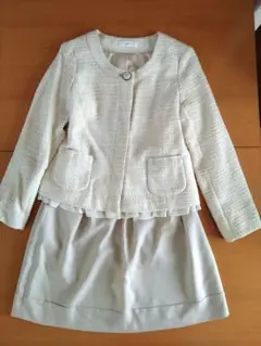 grove　ツイードジャケットフォーマルスーツ　オフホワイト M