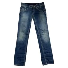 トミー ヒルフィガー ロゴ刺繍 ユーズド 色落ち加工 ストレッチ デニム