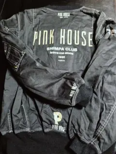 80's PINK HOUSE ピンクハウス スタジャン ブラック 80's PINK HOUSE ピンクハウス スタジャン ブラック 黒セーターくま