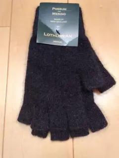 Lothorian ポッサムメリノ 指なしグローブ M ブラック