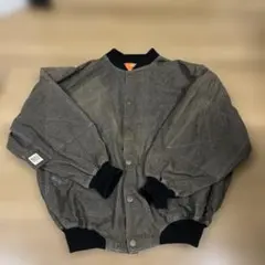 デニム ボンバージャケット ブラウン　古着　ブルゾン　メンズ