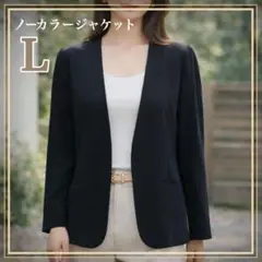 新品 レディース Ｖネック ジャケット スーツ ブラック 黒 フォーマル L