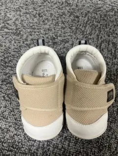 ベージュ マジックテープ ベビーシューズ 12センチ