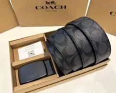 SALE♪コーチ 新品 リバーシブル シグネチャーベルト バックル1点付