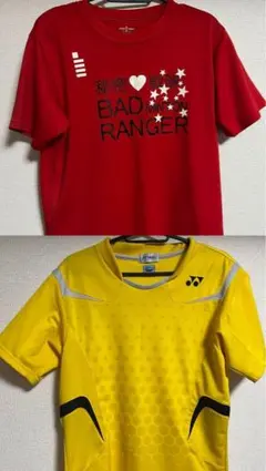 2枚　美品　ヨネックス ユニフォーム　ゴーセン　tシャツ バドミントン　テニス