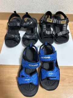 スーパースター、moz他　サンダル3足セット　21㎝2足　20㎝1足