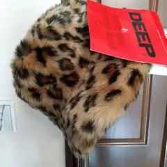 ヒョウ柄 帽子 ファー ハット