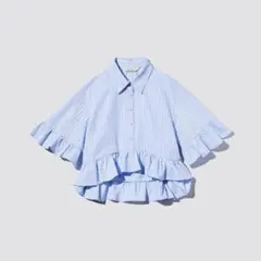 ペプラムシャツ5分袖by rokh