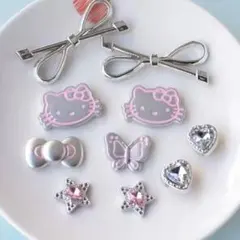 【8/12限定価格】ハローキティ　クロックス用　ジビッツ　デコパーツ　10点のサムネイル