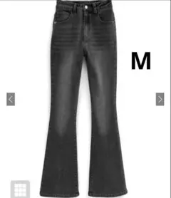 GRL セミフレアデニムパンツ cu508 ブラック　M