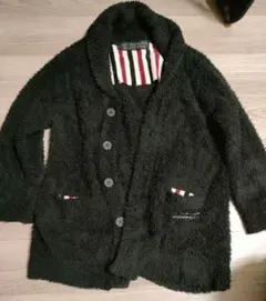 ジェラートピケ ジュエルロブション カーディガン ガウン M 黒 美品