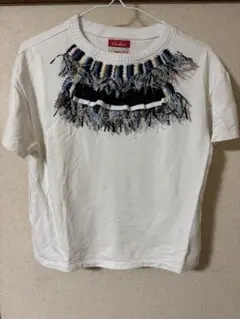 Coohem コーヘン フリンジ ニットツイード 半袖Tシャツ ホワイト 38のサムネイル