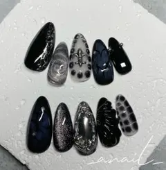 ネイルチップ y2k 個性派 Black