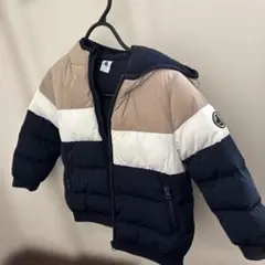 プチバトー☆ダウンコート フード付き ベージュ・ホワイト・ネイビー